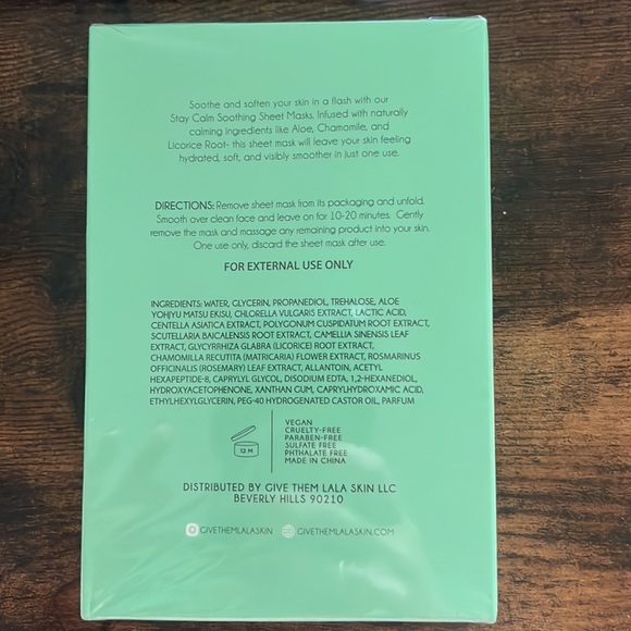 #Give Them Lala, Stay Calm Soothjng Sheet Masks - Picture 2 of 2